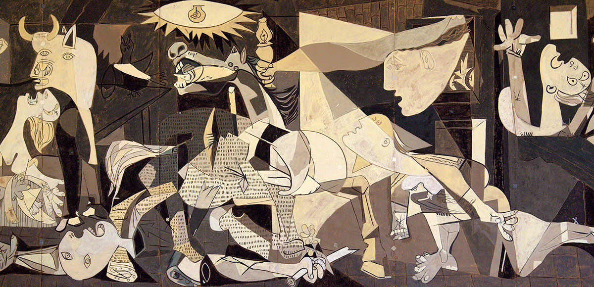 As the war raged on, pablo picasso revealed his mythical guernica to the mo...